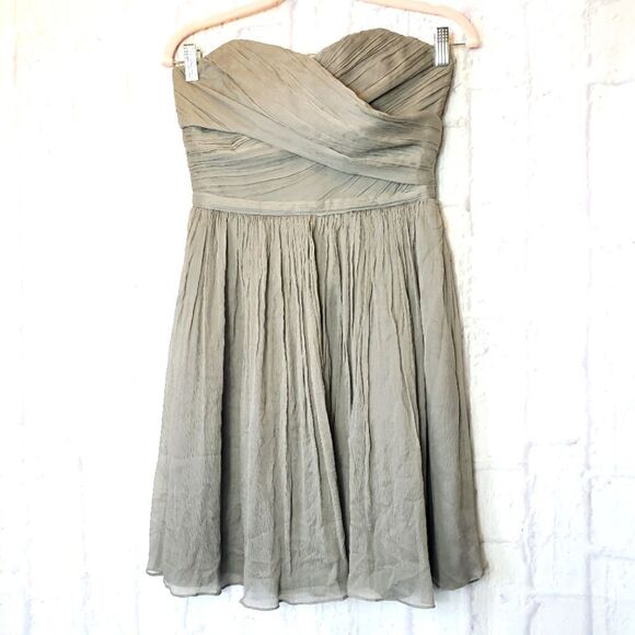 J. CREW Silk Gauze Strapless Mini Dress Semi-formal Cocktail - Picture 1 of 10